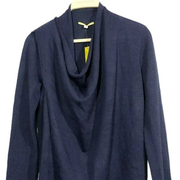 Gianni Bini GB Wool Cardigan Lagenlook Sweater Women Sz XS Zip Drape Reversible - Picture 11 of 12